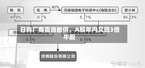 日韩厂商面临断供，A股年内又现3倍牛股