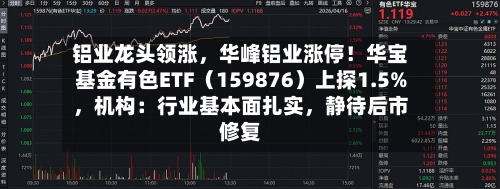 铝业龙头领涨	，华峰铝业涨停！华宝基金有色ETF（159876）上探1.5%，机构：行业基本面扎实，静待后市修复-第2张图片
