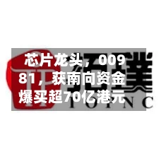 芯片龙头，00981，获南向资金爆买超70亿港元-第2张图片
