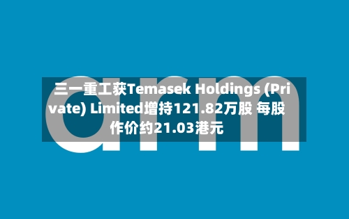 三一重工获Temasek Holdings (Private) Limited增持121.82万股 每股作价约21.03港元-第2张图片