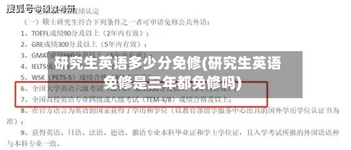 研究生英语多少分免修(研究生英语免修是三年都免修吗)-第2张图片