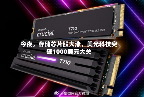 今夜，存储芯片股大涨，美光科技突破1000美元大关-第3张图片