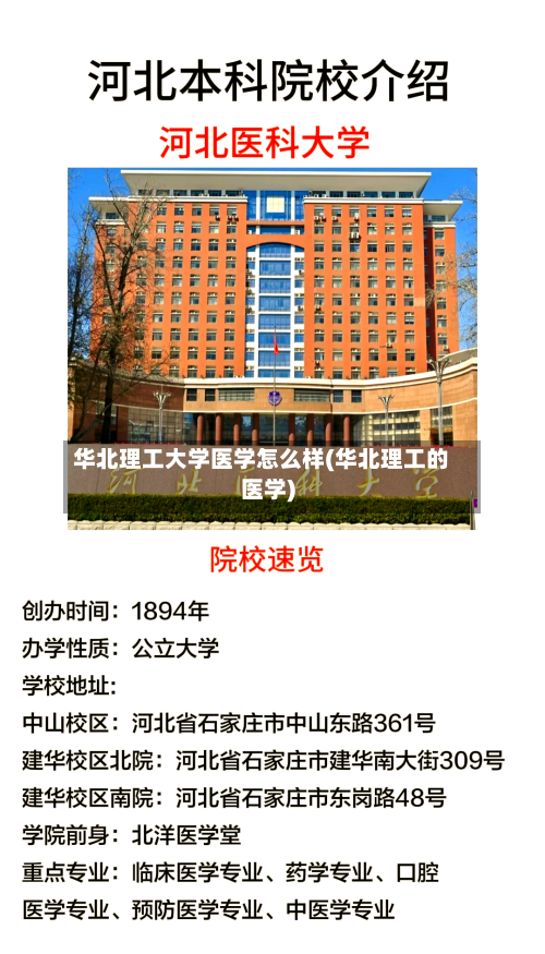 华北理工大学医学怎么样(华北理工的医学)-第2张图片